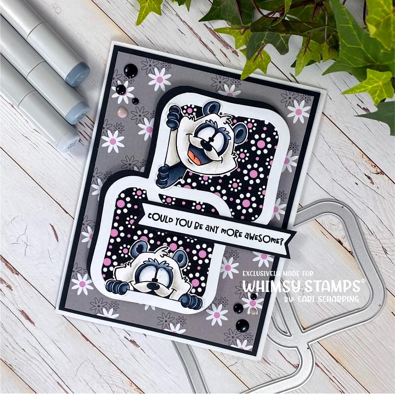 **NEW Panda Peekers Clear Stamps - Whimsy Stamps