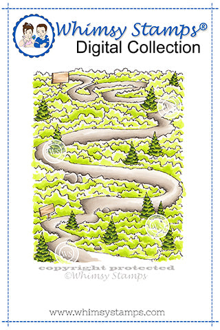Path In the Woods - Digital Stamp - Whimsy Stamps