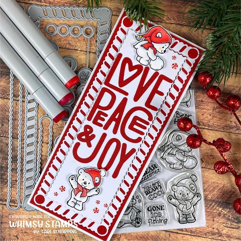 **NEW Peace Love Joy Die Set - Whimsy Stamps