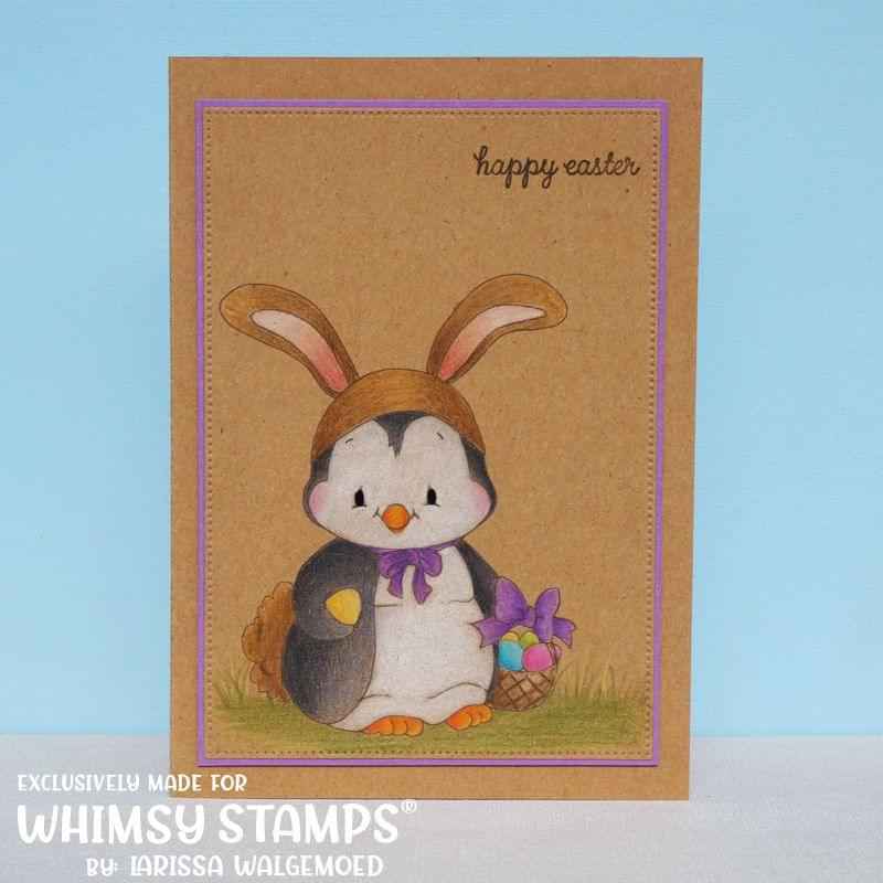 Penguin Easter Bunny - Digital Stamp