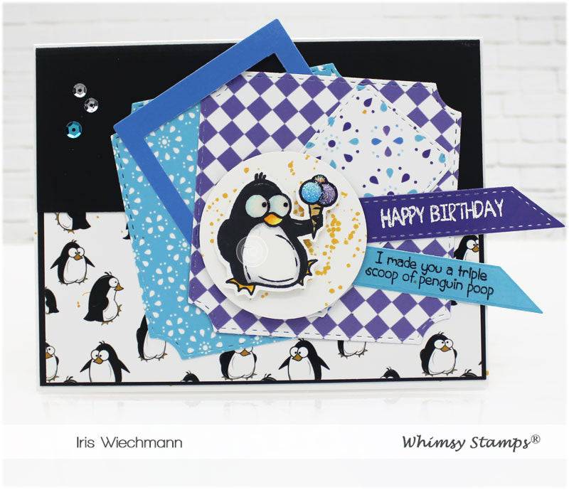 Penguin Poop Clear Stamps - Whimsy Stamps