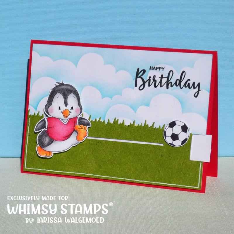 Penguin Soccer - Digital Stamp