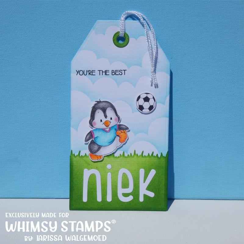 Penguin Soccer - Digital Stamp