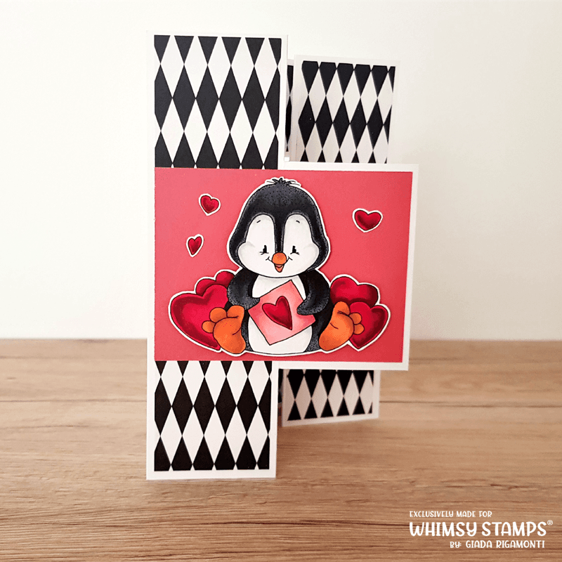 Penguin Valentine - Digital Stamp - Whimsy Stamps