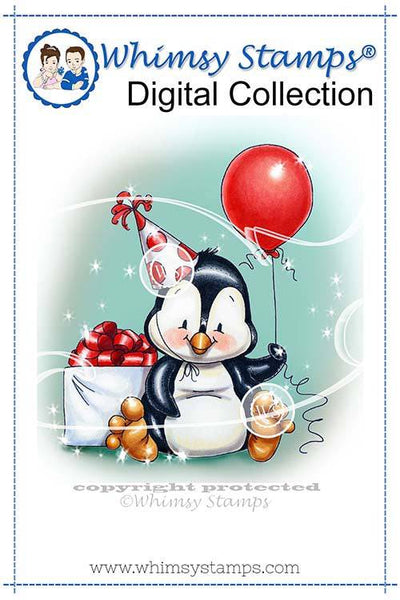 Penguin Birthday - Digital Stamp - Whimsy Stamps