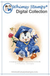 Penguin Graduation - Digital Stamp - Whimsy Stamps
