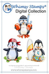 Penguin Life's a Beach - Digital Stamp - Whimsy Stamps