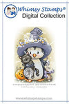 Penguin Spook Nite - Digital Stamp - Whimsy Stamps