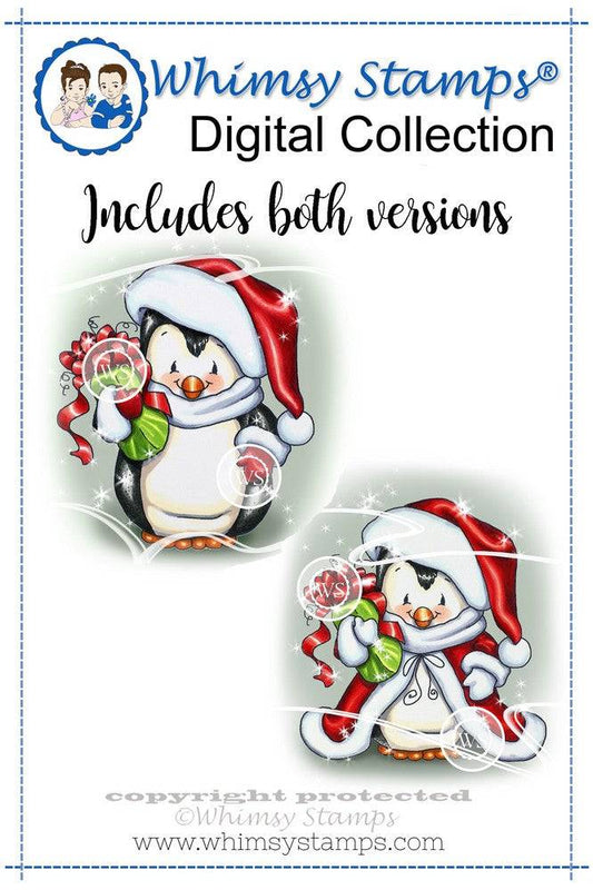 Penguin Saint Nick - Digital Stamp - Whimsy Stamps