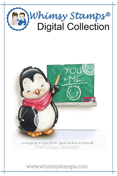 Penguin Teacher - Digital Stamp - Whimsy Stamps