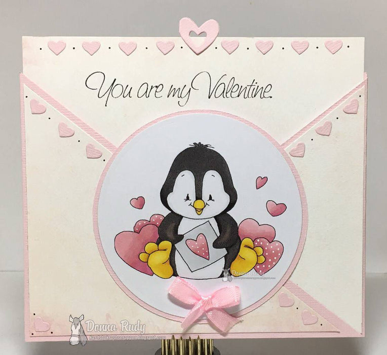 Penguin Valentine - Digital Stamp - Whimsy Stamps