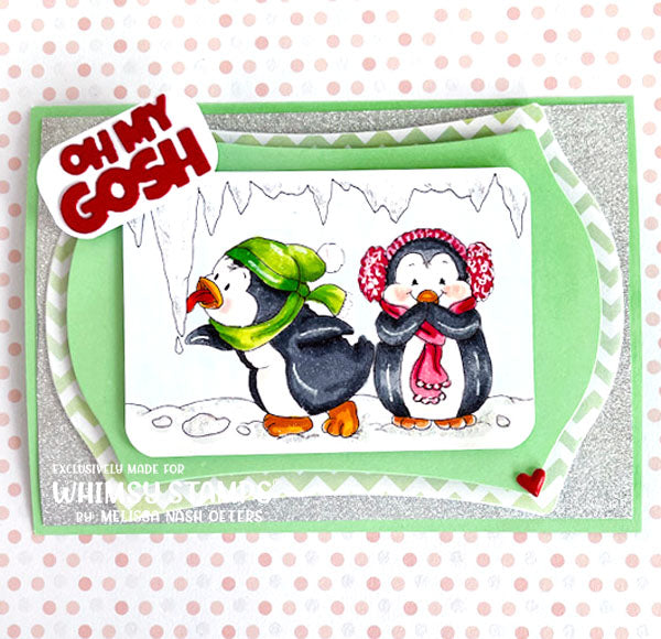 Penguin Oops! - Digital Stamp - Whimsy Stamps