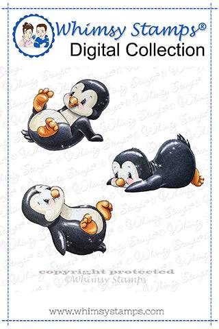 Penguin Slides - Digital Stamp Set - Whimsy Stamps