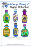 Potion Bottles - Digital Stamp - Whimsy Stamps