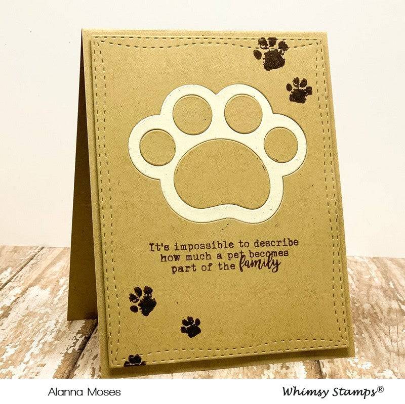 Puppy Paws Die Set - Whimsy Stamps