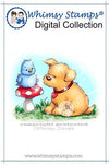 Puppy's New Friend - Digital Stamp - Whimsy Stamps