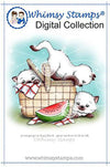 Purr-fect Picnic Cats - Digital Stamp - Whimsy Stamps