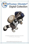 Raccoon Burglar - Digital Stamp - Whimsy Stamps