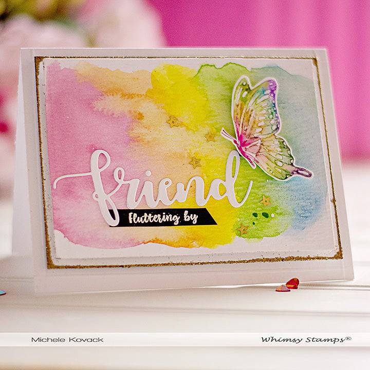 Friend Word and Shadow Die Set - Whimsy Stamps