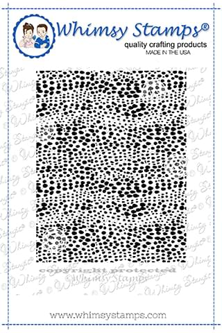 **NEW Roarsome Skin Background Rubber Cling Stamp - Whimsy Stamps