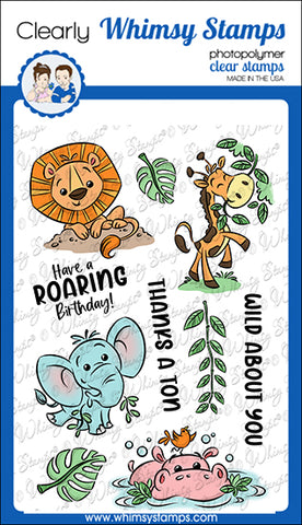 **NEW Safari Animals Clear Stamps - Whimsy Stamps