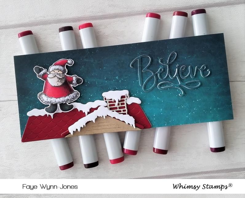 *NEW Santa Sneaking Die Set - Whimsy Stamps
