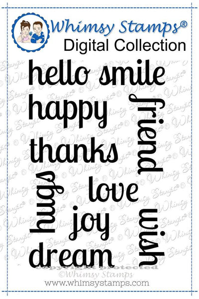 Say it Big - Digital Sentiments - Whimsy Stamps