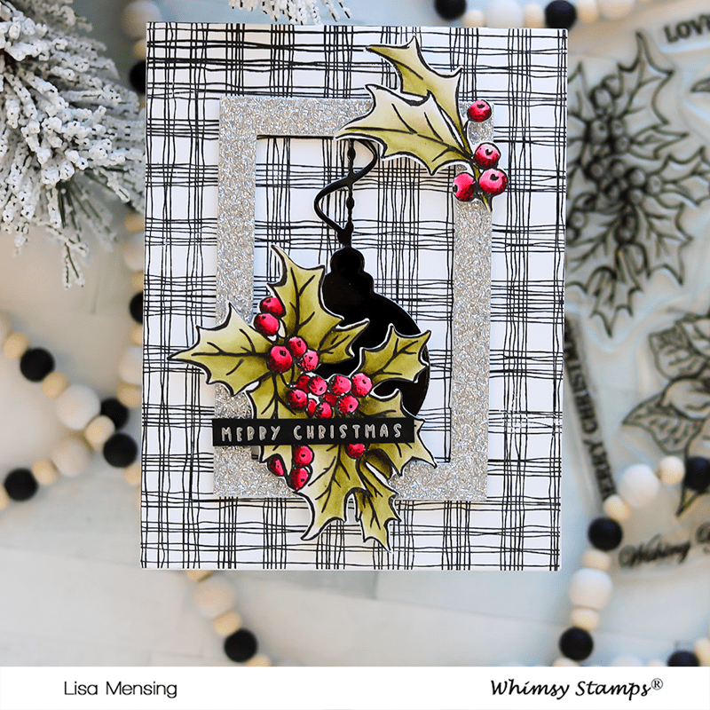 Scratchy Plaid Background Rubber Cling Stamp - Whimsy Stamps