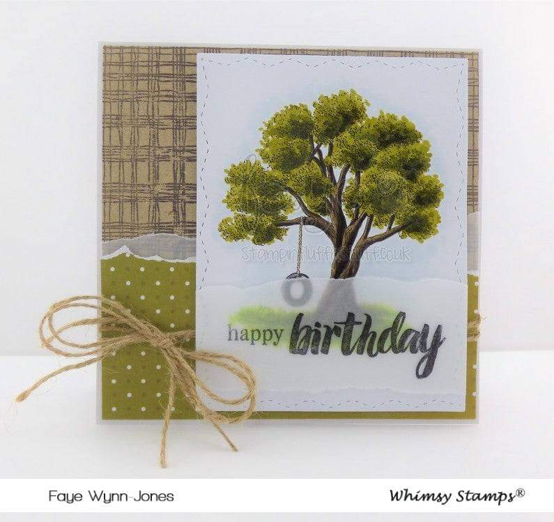 Scratchy Plaid Background Rubber Cling Stamp - Whimsy Stamps