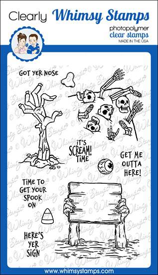 Scream Time Clear Stamps - Whimsy Stamps
