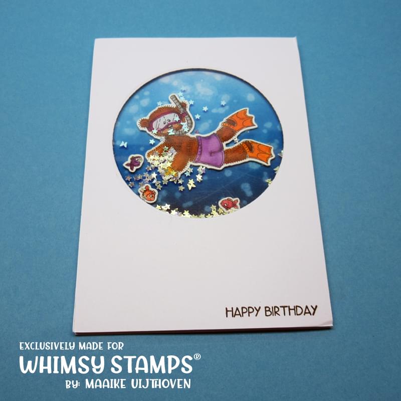 Scuba Bear - Digital Stamp - Whimsy Stamps