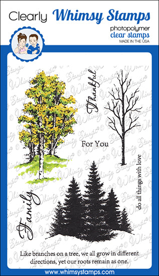 Seasonal Trees Clear Stamps - Whimsy Stamps