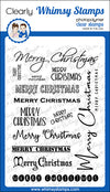 *NEW Sentiment Assortment - Merry Christmas Clear Stamps - Whimsy Stamps