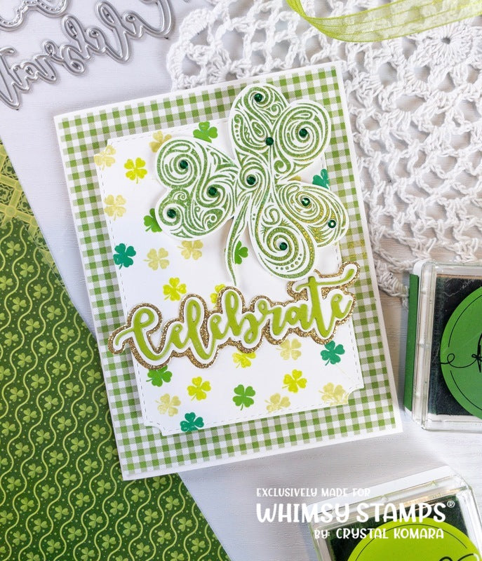 Shamrock Swirl Clear Stamps - Whimsy Stamps
