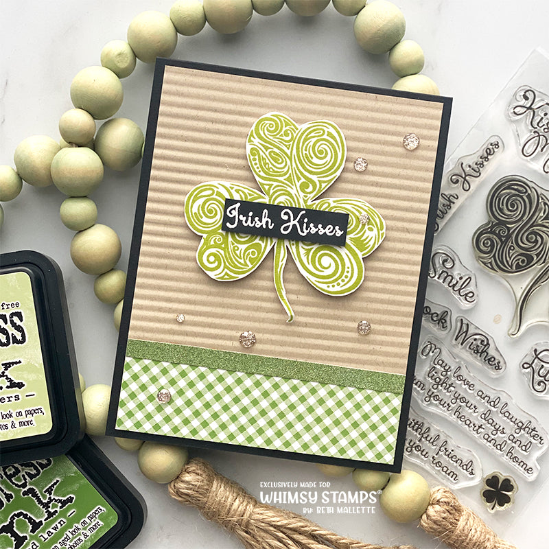 Shamrock Swirl Clear Stamps - Whimsy Stamps