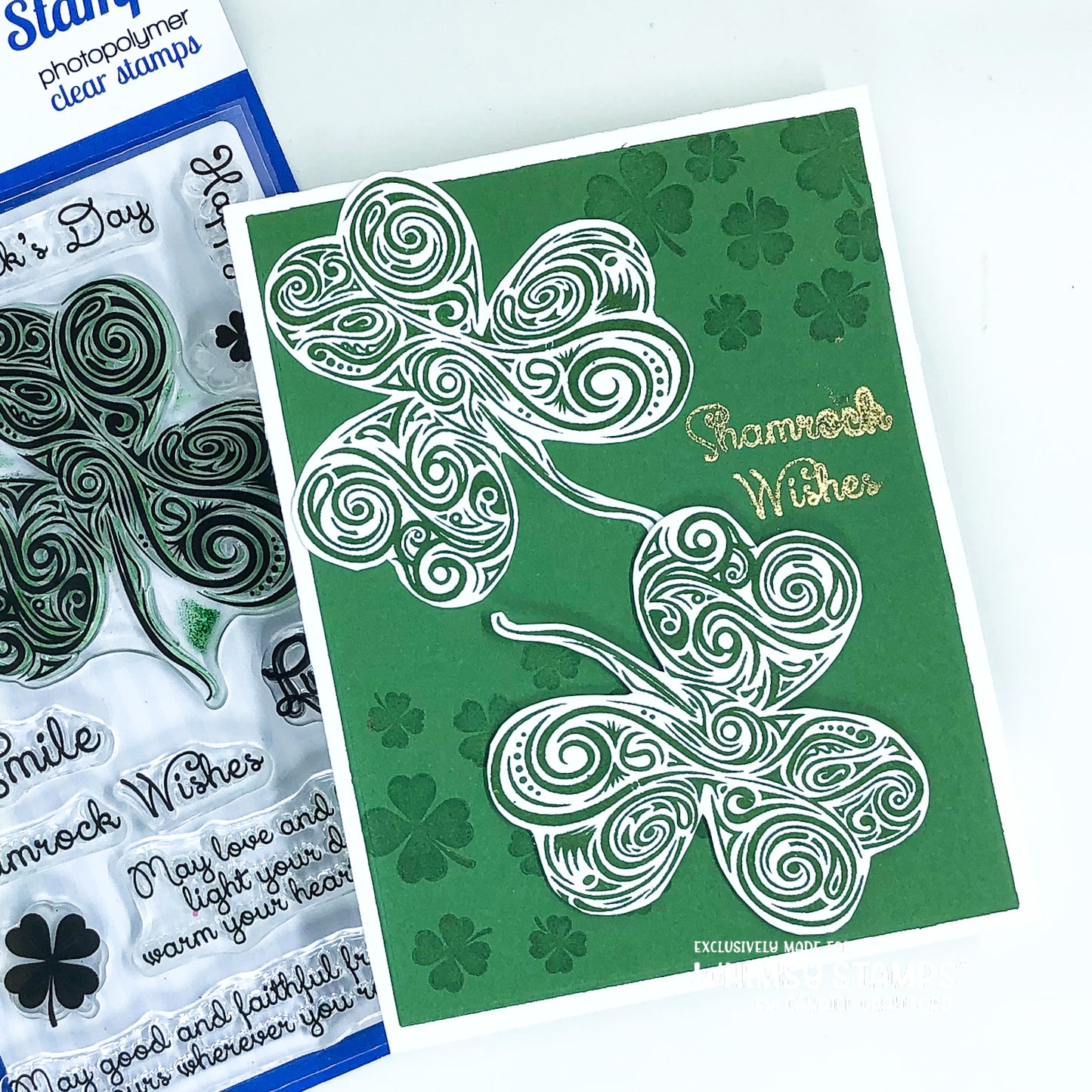 Shamrock Swirl Clear Stamps - Whimsy Stamps