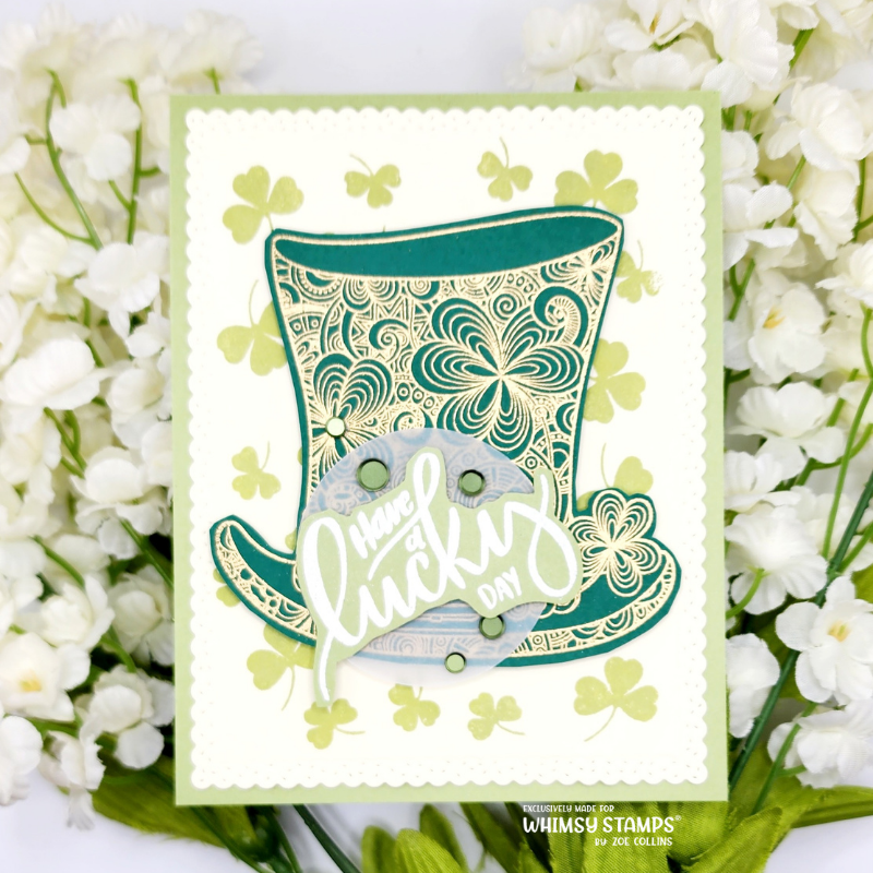Shamrock Top Hat Clear Stamps - Whimsy Stamps