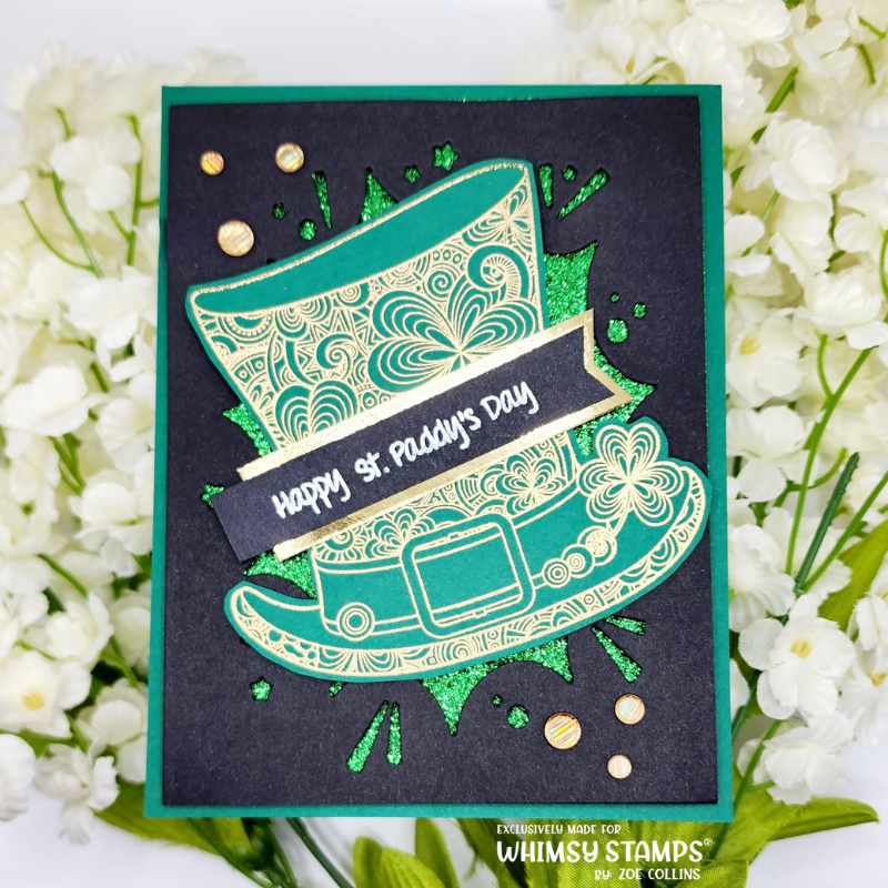 Shamrock Top Hat Clear Stamps - Whimsy Stamps