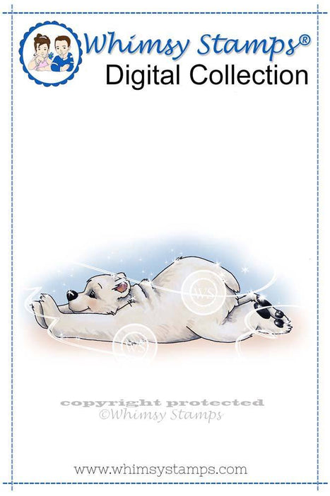 Sliding Bear - Digital Stamp - Whimsy Stamps