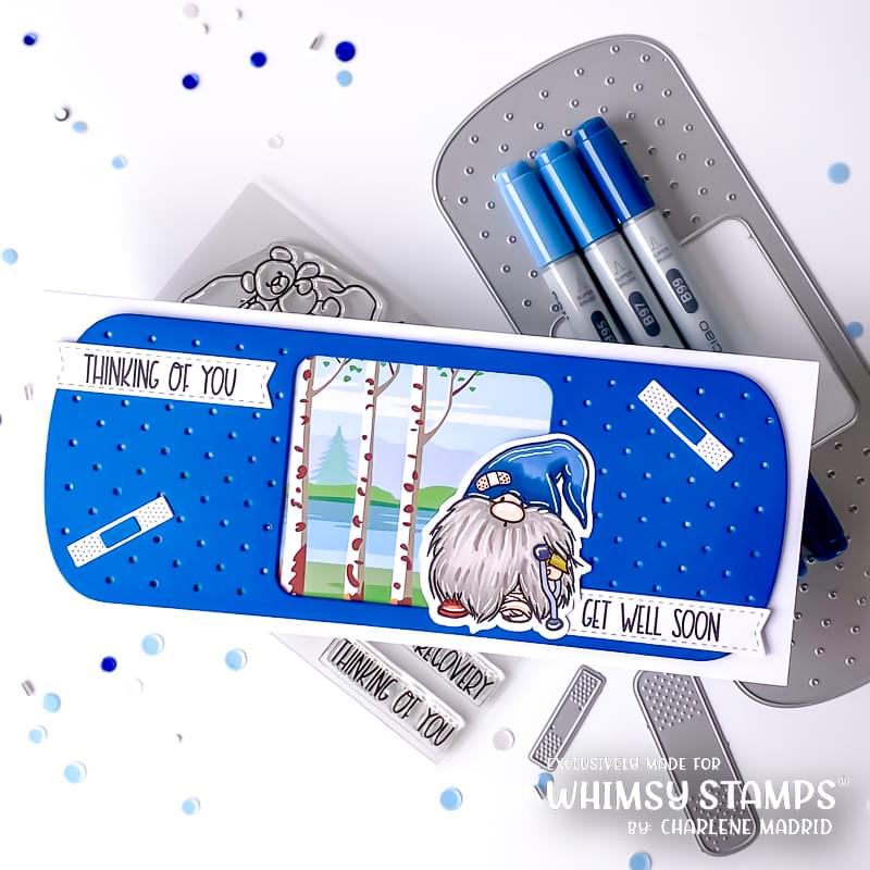 Slimline Big BooBoo Die Set - Whimsy Stamps