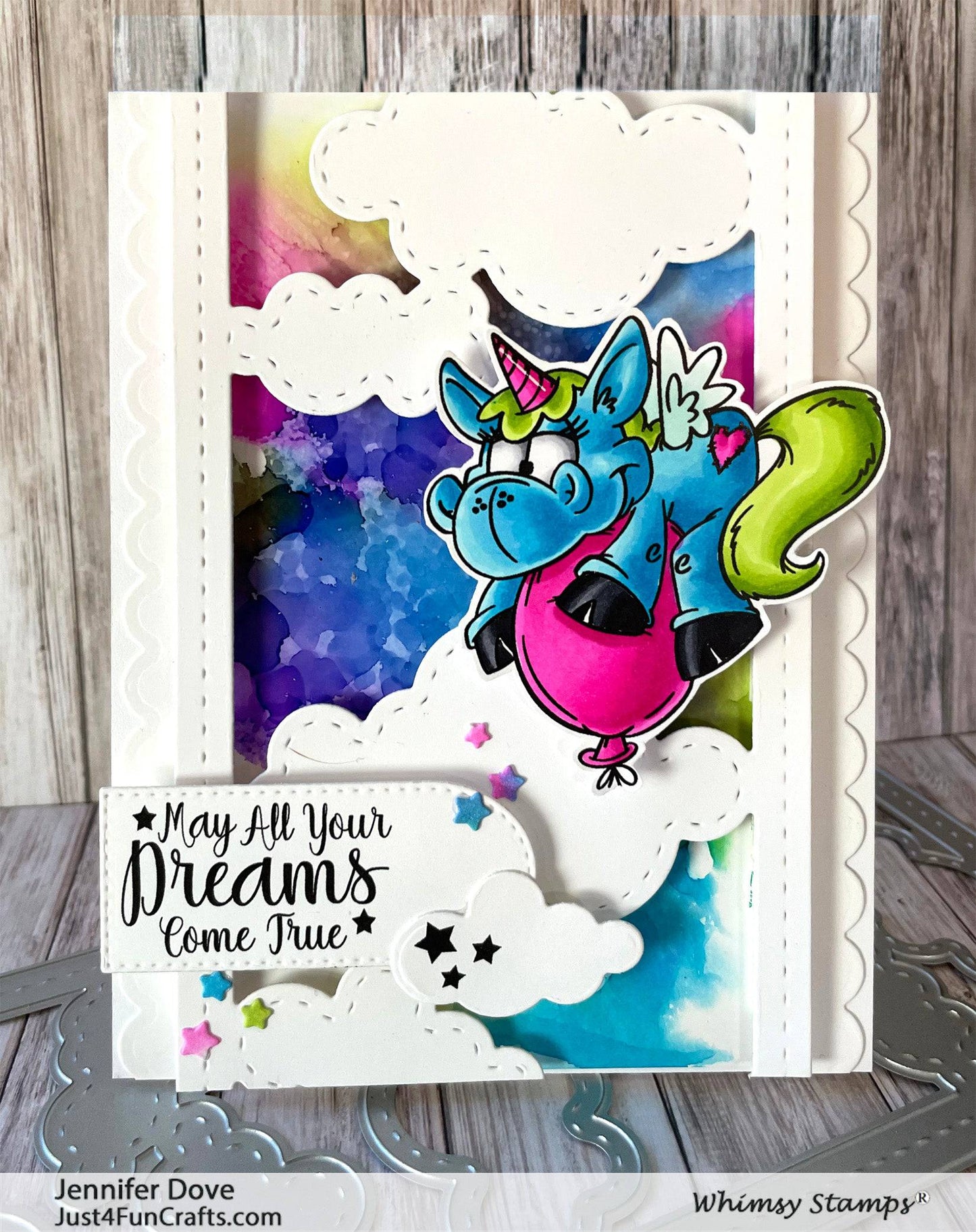Slimline Clouds Die Set - Whimsy Stamps