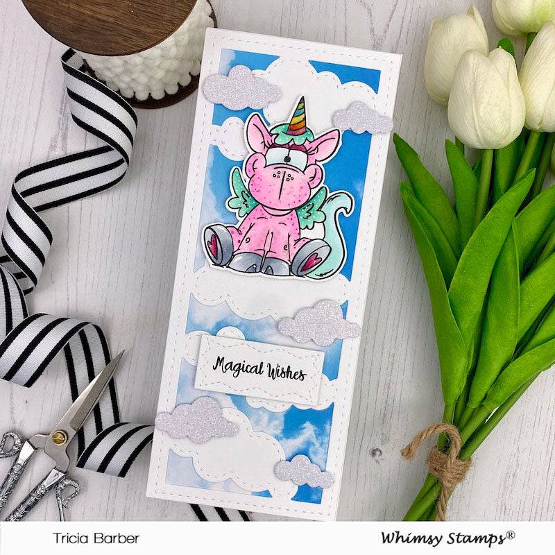 Slimline Clouds Die Set - Whimsy Stamps