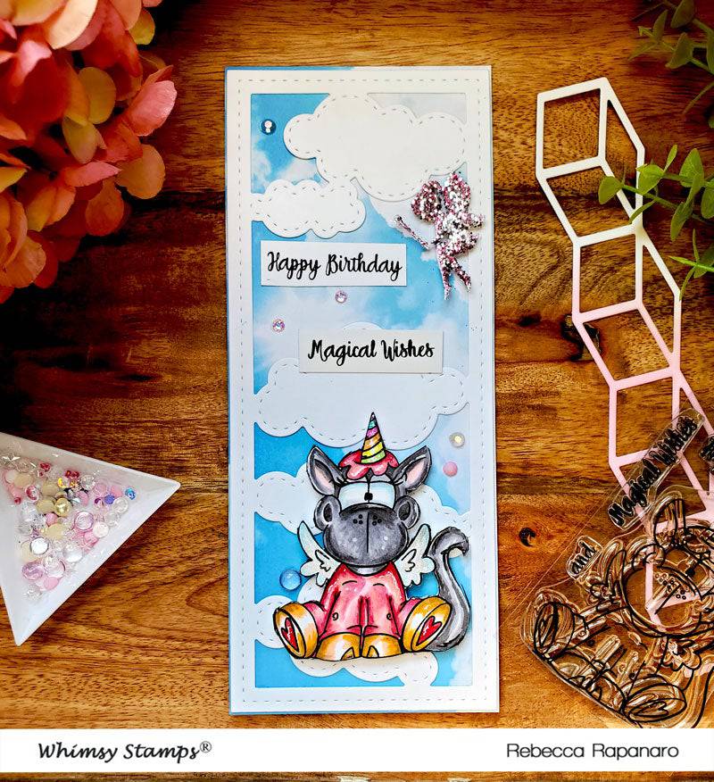 Slimline Clouds Die Set - Whimsy Stamps