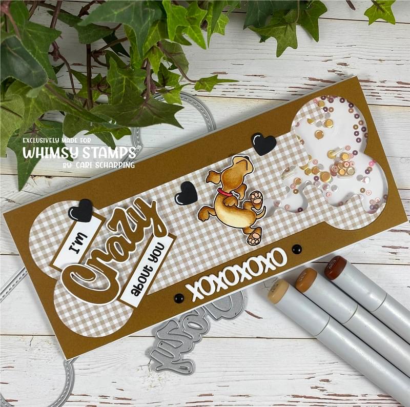 Slimline Dog Bone Die Set - Whimsy Stamps