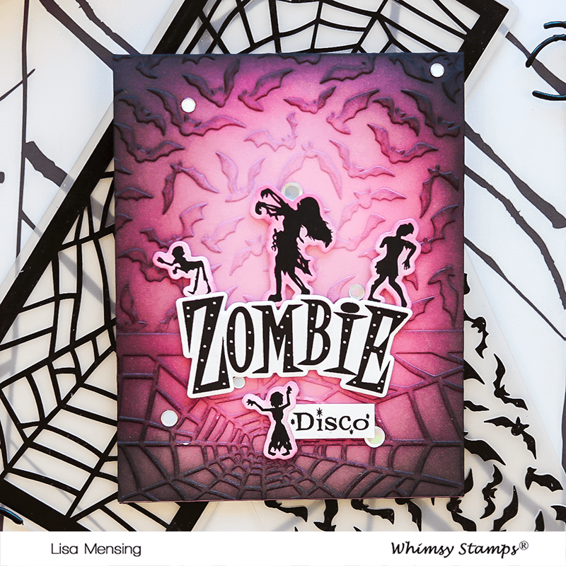Slimline Embossing Folder - Broken Web - Whimsy Stamps