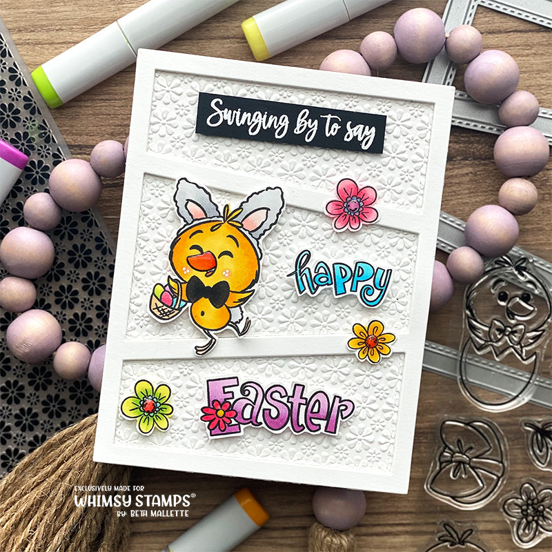 Slimline Embossing Folder - Daisies - Whimsy Stamps