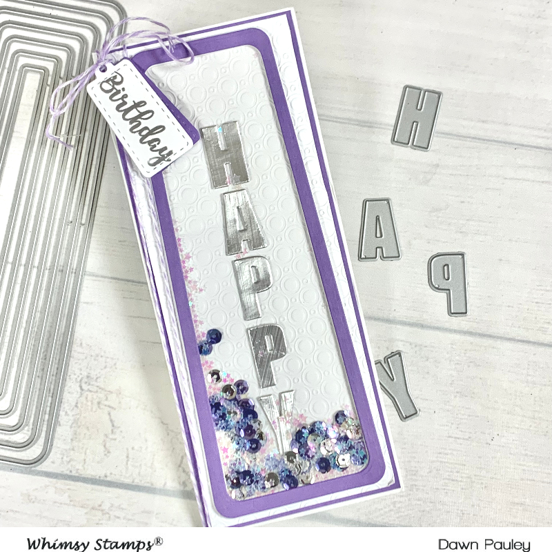 **NEW Slimline Embossing Folder - Diagonal Dots - Whimsy Stamps