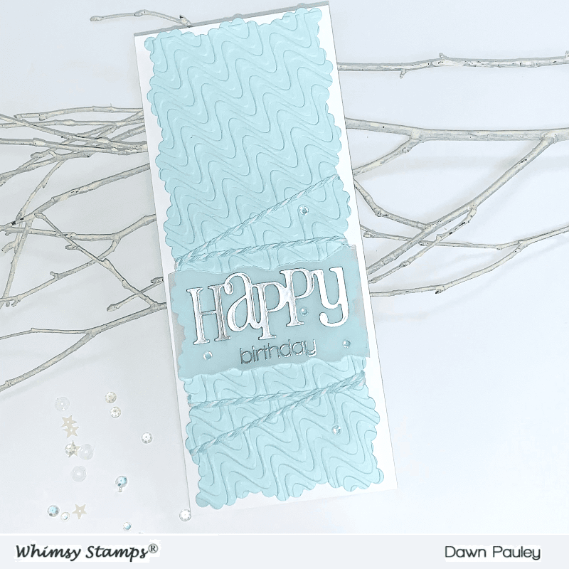 **NEW Slimline Embossing Folder - Wave Lengths - Whimsy Stamps
