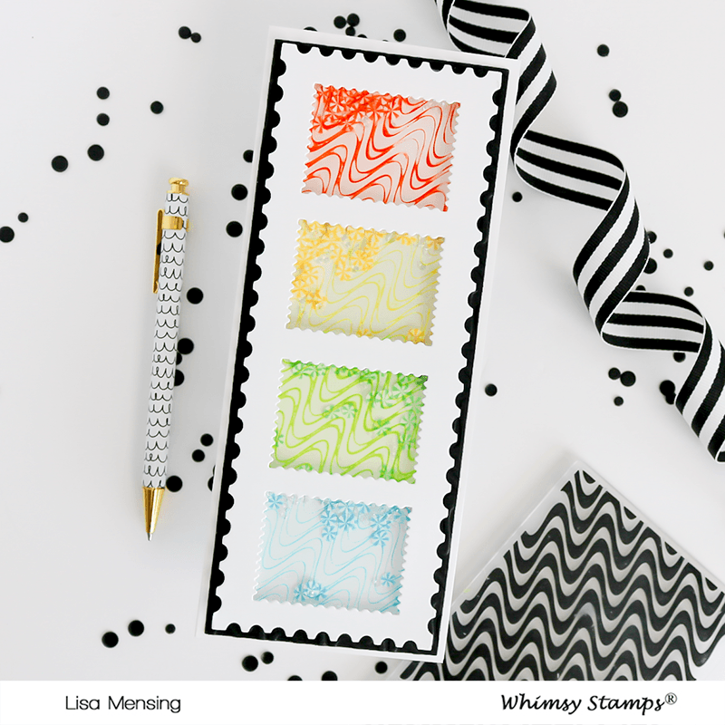 **NEW Slimline Embossing Folder - Wave Lengths - Whimsy Stamps