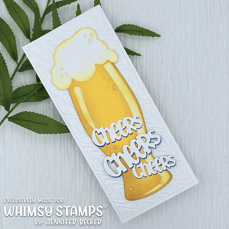 Slimline Embossing Folder - Wave Lengths - Whimsy Stamps